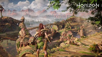 Horizon : Forbidden West - Visite du camp de Mélopée (gameplay capturé PS4 Pro)