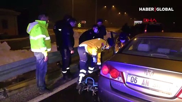 Kaza yapan alkollü sürücü hüngür hüngür ağladı