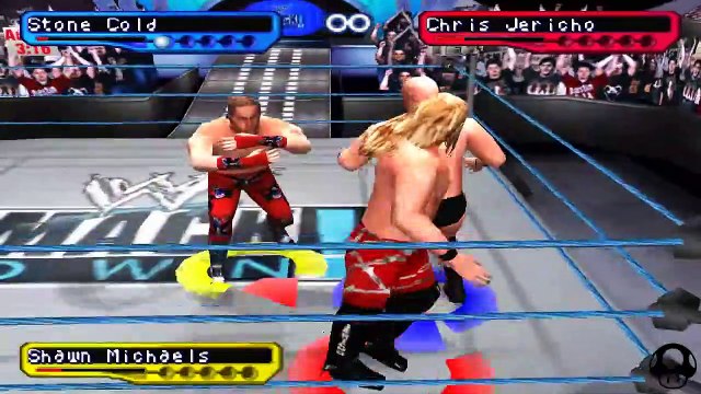 WWF Smackdown! 2 Stone Cold vs Chris Jericho vs Shawn Michaels