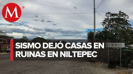 Falta de apoyo en Santiago Niltepec tras sismo del 2017