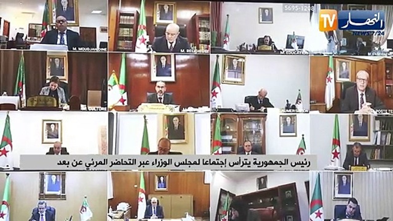 رئيس الجمهورية يترأس إجتماعا لمجلس الوزراء عبر التحاضر المرئي عن بعد