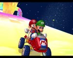 GameCube Gameplay - Mario Kart Double Dash - Rainbow Road - Mario and Luigi