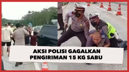 Detik-detik Aksi Polisi Gagalkan Pengiriman 15 Kg Sabu di Jalan Tol Simpang Pematang Mesuji