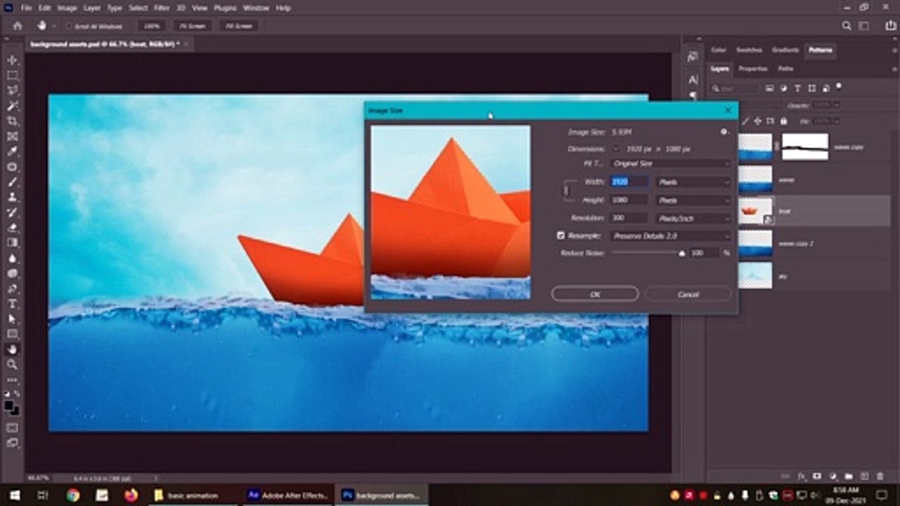 After Effects basic animation  - boat - 01