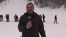 Murat Dağı Kayak Merkezi'nde sömestir yoğunluğu yaşanıyor