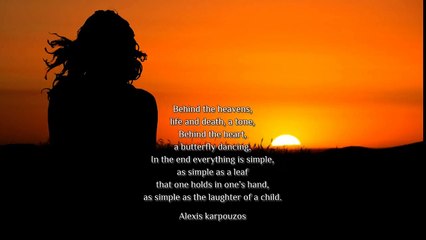 BEHIND THE HEAVENS - ALEXIS KARPOUZOS POETRY