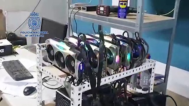 La Policía Nacional desmantela una granja de criptomonedas en Sevilla