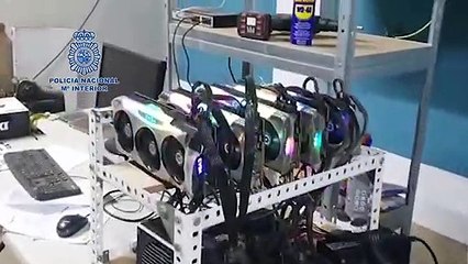La Policía Nacional desmantela una granja de criptomonedas en Sevilla
