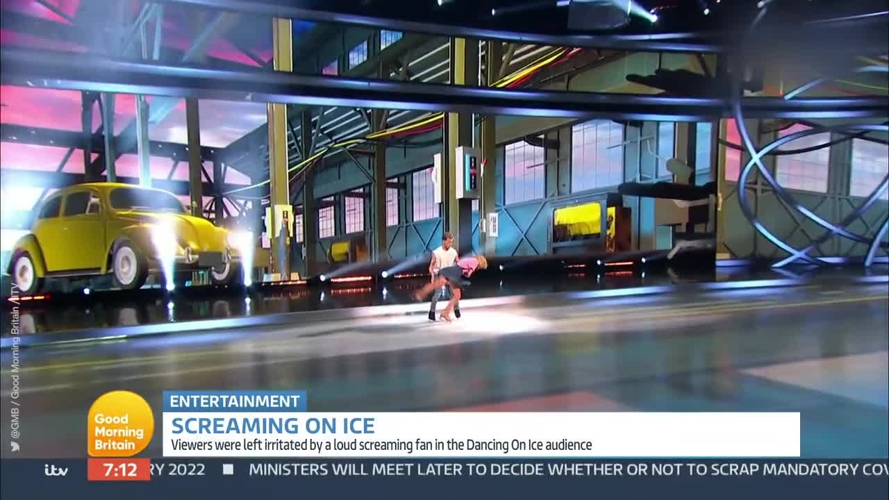 Dancing on Ice's screaming fan catches viewers attention