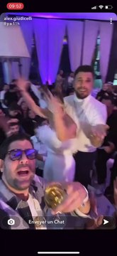 Mariage de Carla Moreau et Kevin Guedj à Courchevel, en janvier 2022.