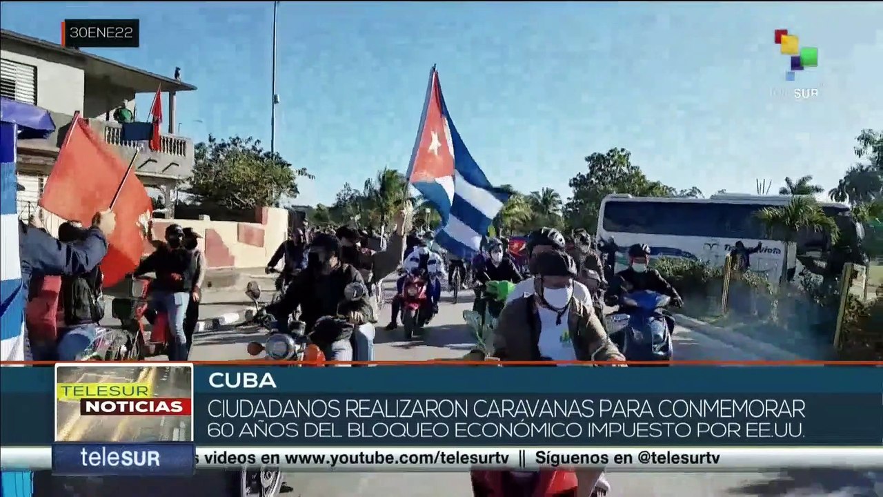 Ciudadanos de Cuba y el mundo realizaron caravanas contra el bloqueo impuesto por EE.UU.