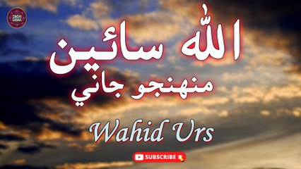 Allah Saeen Munjho Jani | Wahid Urs | New Sindhi Song | Sindhi Gaana