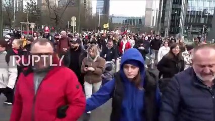 Belgium: Protesters march in Brussels against COVID restrix, vaccine policies