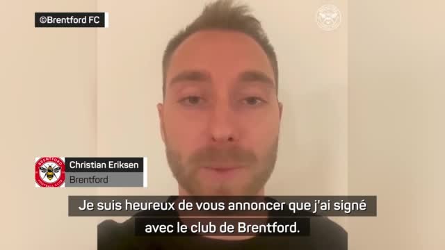 Premier League - Eriksen a hâte de commencer avec Brentford