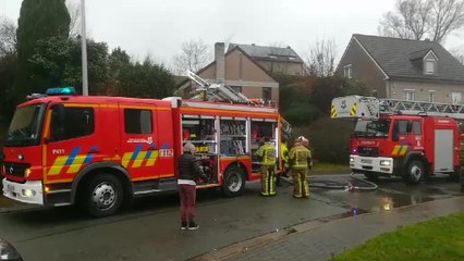Incendie de bungalow à Herve