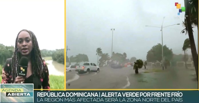 Alerta verde declarada ante frente frío y precipitaciones en República Dominicana