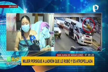 SJM: mujer persigue a delincuente que le robó celular y es atropellada por cómplices
