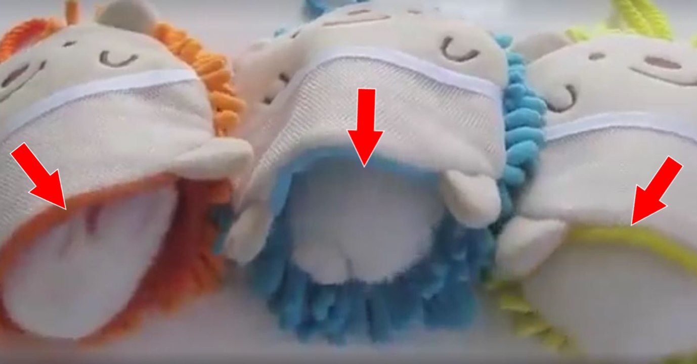 Voici trois drôles de gants colorés. Ce qui va en sortir va vous remplir de joie !