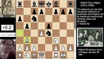 Mikhail Tal is the master of sacrifices Combo after combo leaves black exhausted