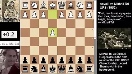 Mikhail Tal takes advantage of whites premature attack in the Sicilian Defense