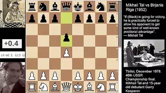 Mikhail Tal uses a combination of discovered attacks and removing the guards.