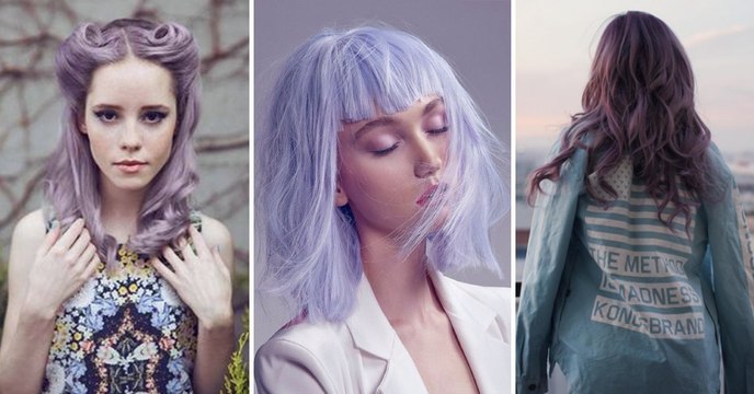 La tendance des cheveux lilas cendré, la coloration de l'été !