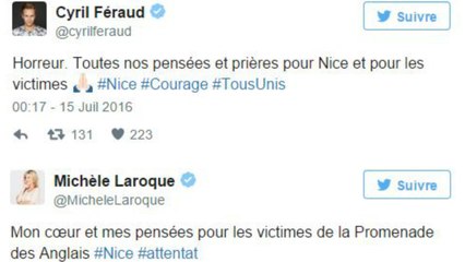 Attaque à Nice : les messages de soutien des célébrités sur les réseaux sociaux