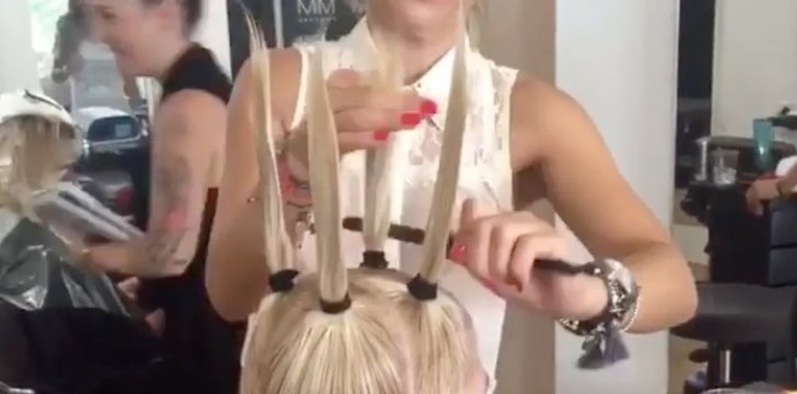 Insolite : la technique démente d'un salon de coiffure pour couper les cheveux