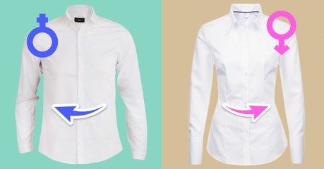 Pourquoi le boutonnage des chemises homme/femme est-il inversé ?