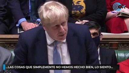 Johnson pide perdón