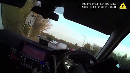 Driver arrested after leading police on 80mph chase