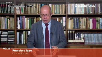 Primer minuto de Francisco Igea (Cs) en el debate electoral del 13F