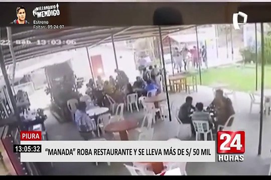 Piura: Hampones roban más de 50 mil soles de restaurante
