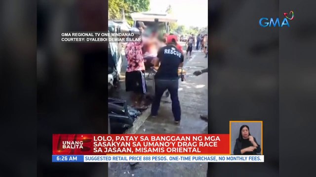 Lolo, patay sa banggaan ng mga sasakyan sa umano'y drag race sa Jasaan, Misamis Oriental | UB