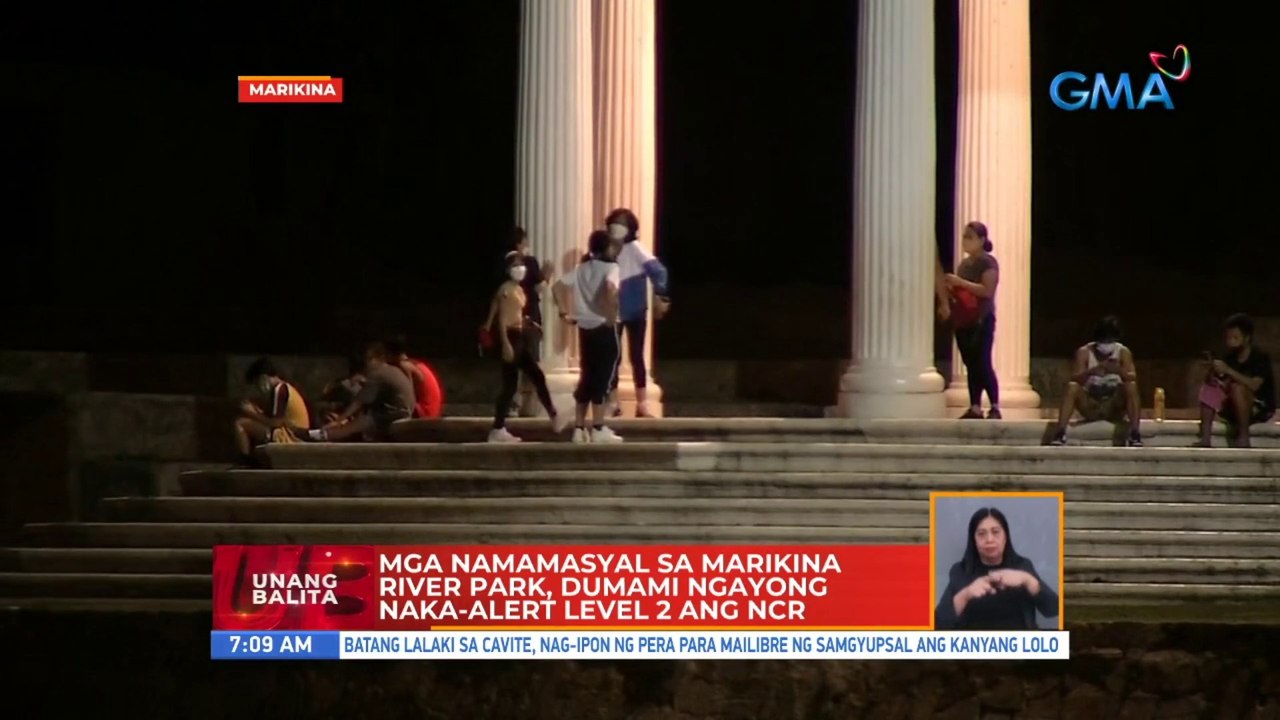 Mga namamasyal sa Marikina River Park, dumami n...