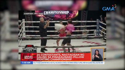 24 contestants, nagtagisan ng galing sa pinakaunang Pillow Fighting Championship | UB