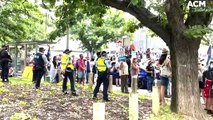 March Against Mandatory Vaccination protest continues for second day outside of National Press Club | February 2, 2022 | Canberra Times