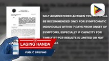 Guidelines sa paggamit ng self-administered antigen test kit, inilabas na ng DOH