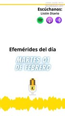 EFEMERIDES l Efemérides de este martes 01 de febrero 2022