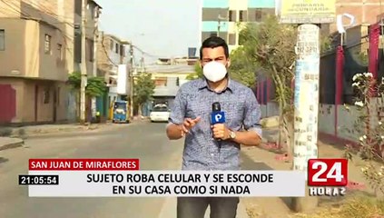 SJM: delincuente roba celular a una mujer y luego ingresa a su casa