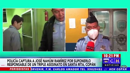 Capturan a una persona acusada de un triple asesinato en Santa Rita, Copán