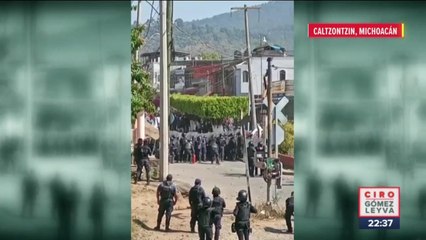 Integrantes de la CNTE trataron de bloquear vías del tren en Uruapan