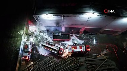 Kocaeli'de geri dönüşüm fabrikasında yangın çıktı