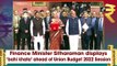 Sitharaman displays digital ‘bahi khata’ ahead of Budget Session