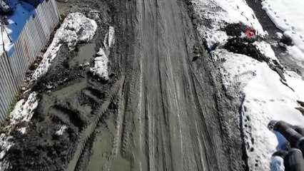 İSKİ çalışması sonrasında cadde çamura bulandı