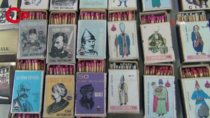 62 yıldır kibrit kutusu biriktiriyor