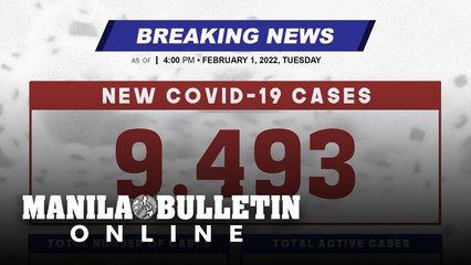DOH reports 9,493 new cases, bringing the national total to 3,569,665, as of FEBRUARY 1, 2021
