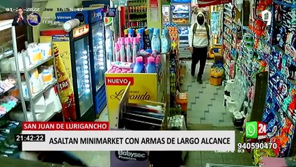 SJL: cae banda de raqueteros que intentó robar minimarket con escopeta