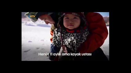 11 aylık kayakçı gündem oldu