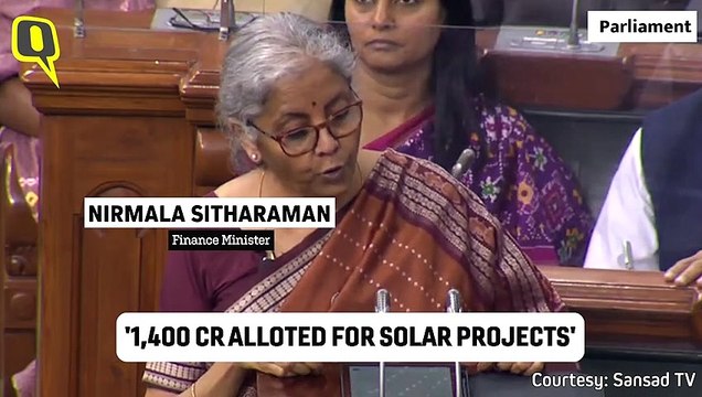 Budget 2022 | 'Rs 1,400 Crore To Be Allocated for Solar Projects in FY23': Nirmala Sitharaman